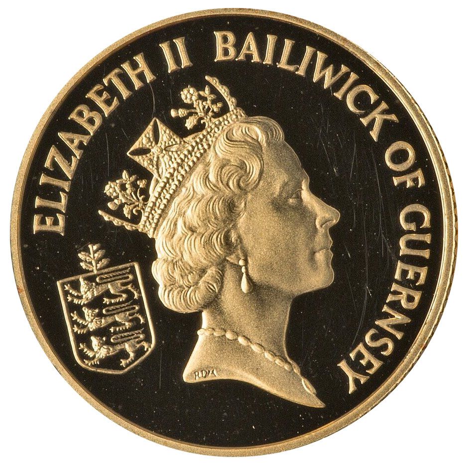 Guernsey 25 Pounds - Elizabeth II Normandy Invasion obverse