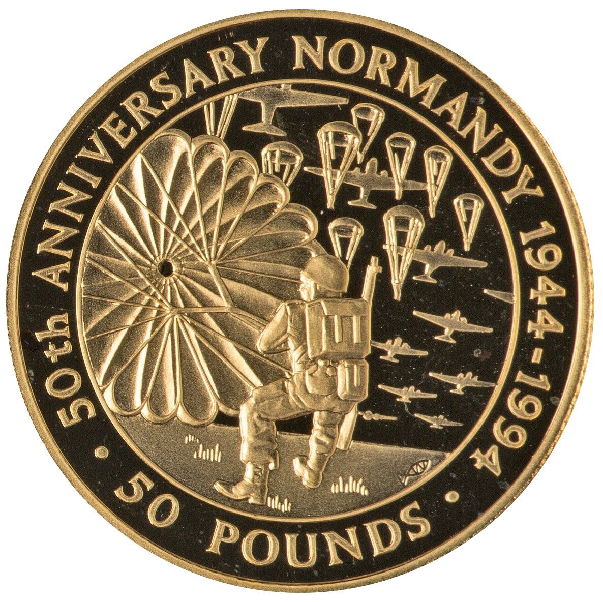 Guernsey 50 Pounds - Elizabeth II Normandy Invasion