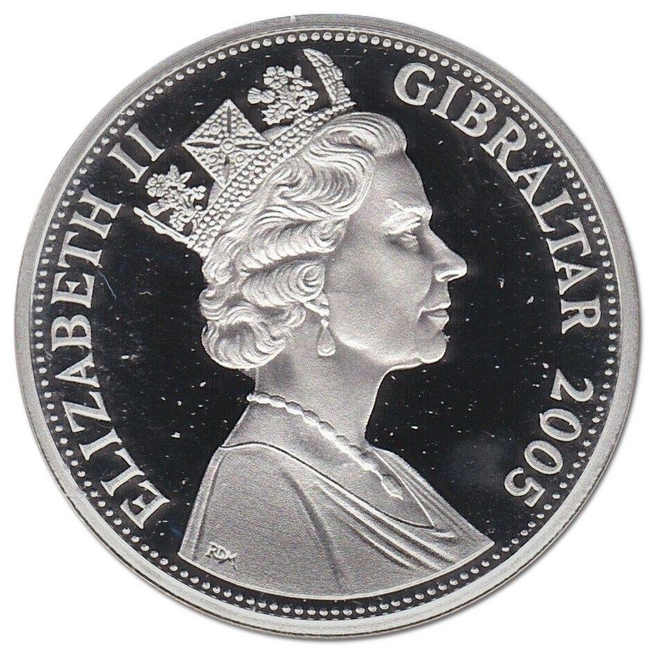 Gibraltar 5 Pounds - Elizabeth II 2004 Summer Olympics - Great Britain obverse