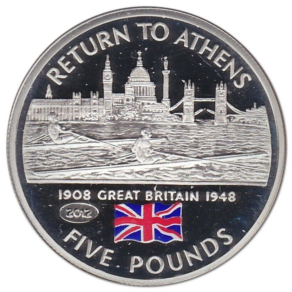 Gibraltar 5 Pounds - Elizabeth II 2004 Summer Olympics - Great Britain