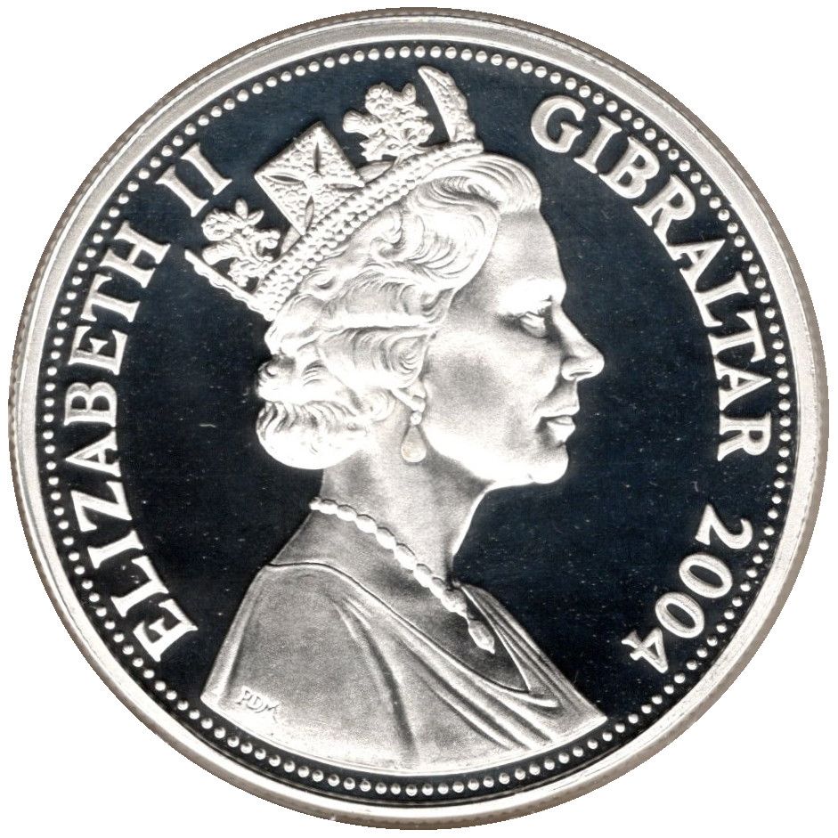 Gibraltar 5 Pounds - Elizabeth II 2004 Summer Olympics - Australia obverse