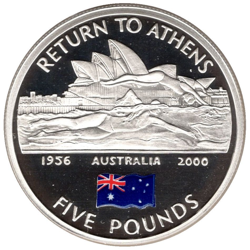 Gibraltar 5 Pounds - Elizabeth II 2004 Summer Olympics - Australia