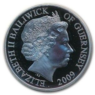 Guernsey 5 Pounds - Elizabeth II Cutty Sark; Silver Proof obverse