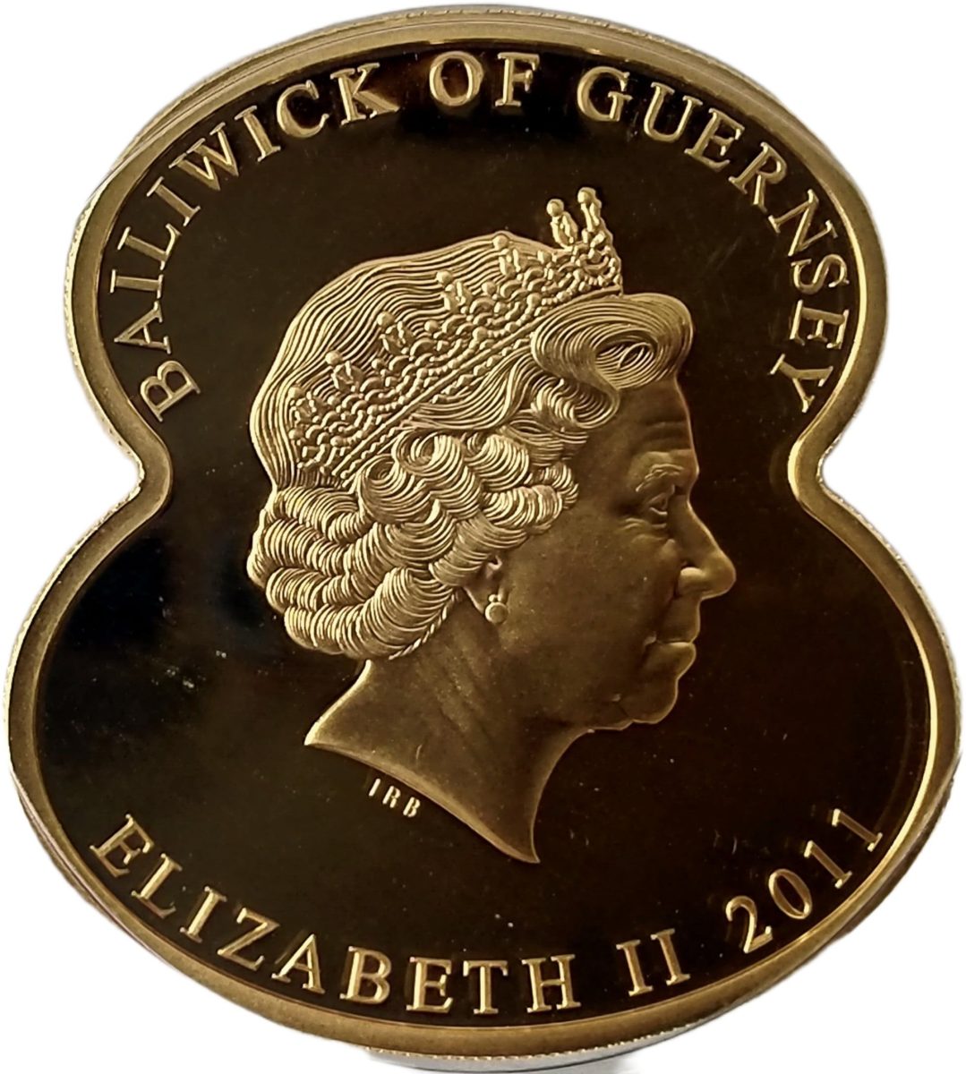 Guernsey 5 Pounds - Elizabeth II 90 Years of The Royal British Legion - The poppy fly past obverse