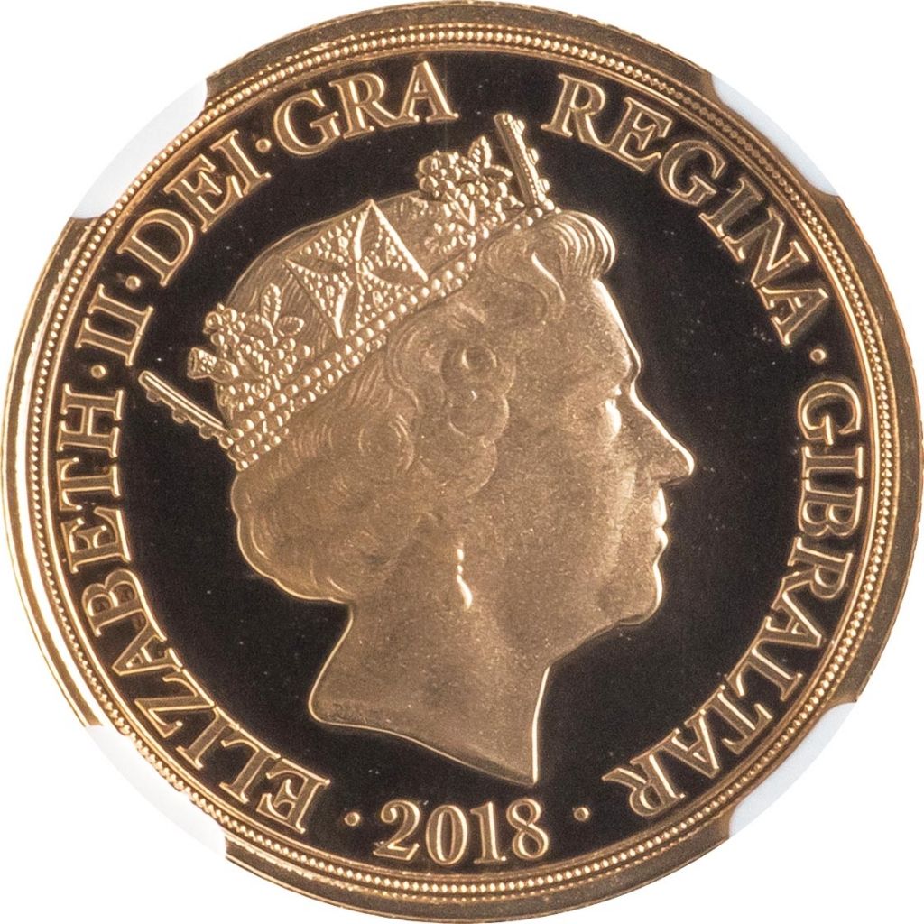 Gibraltar 1 Sovereign - Elizabeth II The Legend of Saint George - Selection obverse
