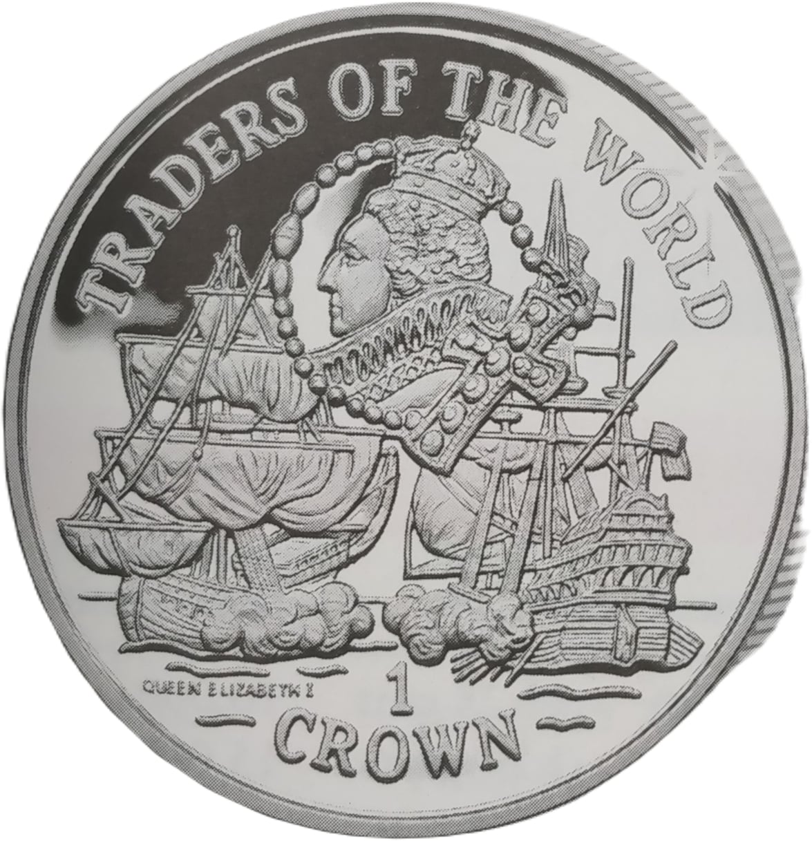 Gibraltar 1 Crown - Elizabeth II Elizabeth I reverse