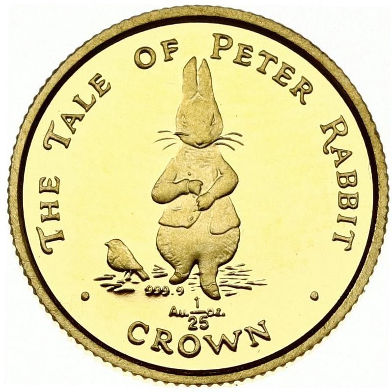 Gibraltar 1/25 Crown - Elizabeth II Peter Rabbit reverse