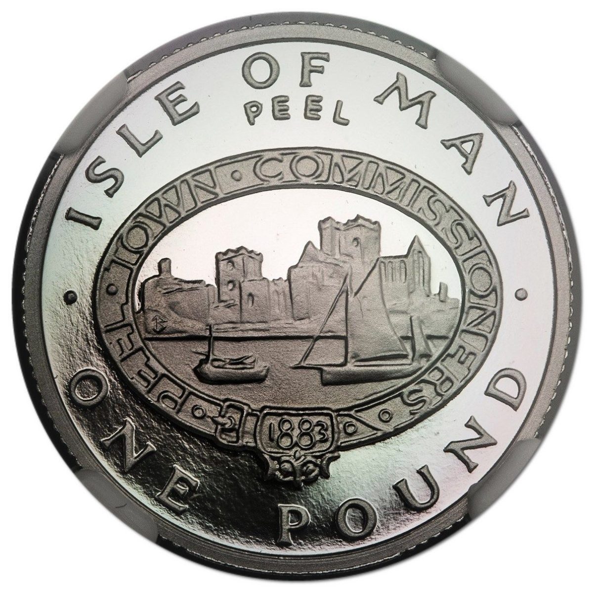 Isle of Man 1 Pound - Elizabeth II Peel; Platinum Proof