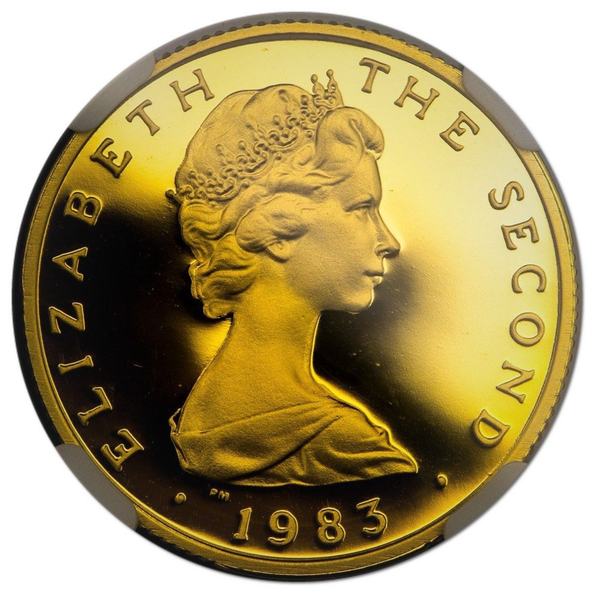 Isle of Man 1 Pound - Elizabeth II Peel; Gold Proof obverse