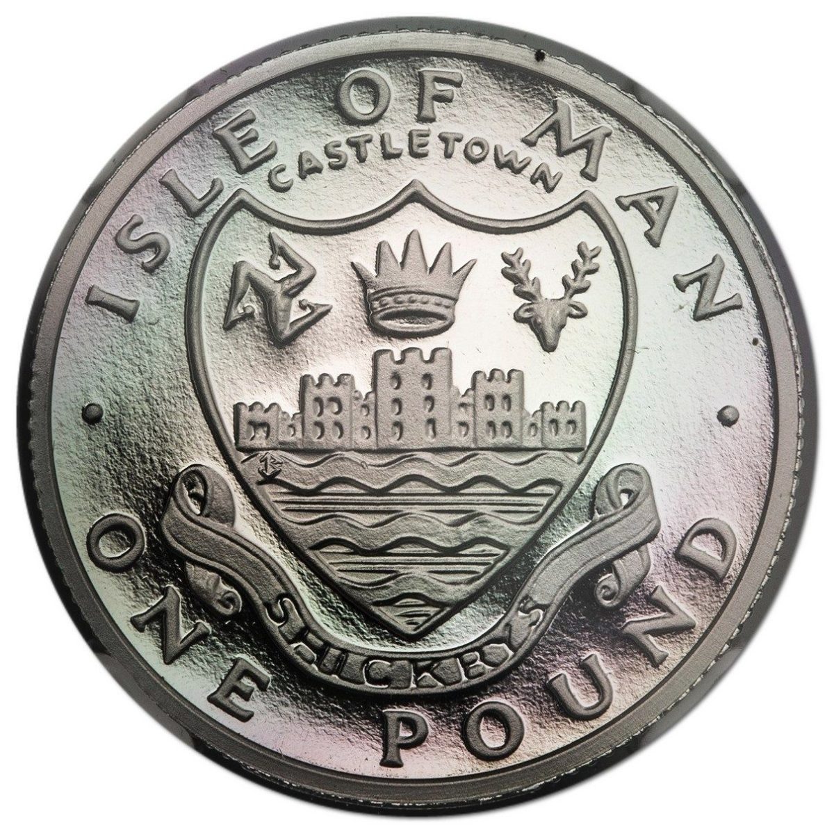Isle of Man 1 Pound - Elizabeth II Castletown; Platinum Proof Piedorf