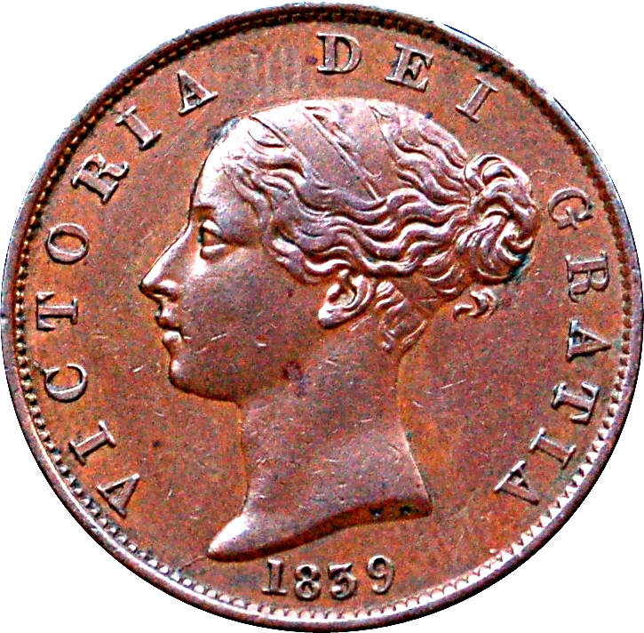 Isle of Man ½ Penny - Victoria obverse