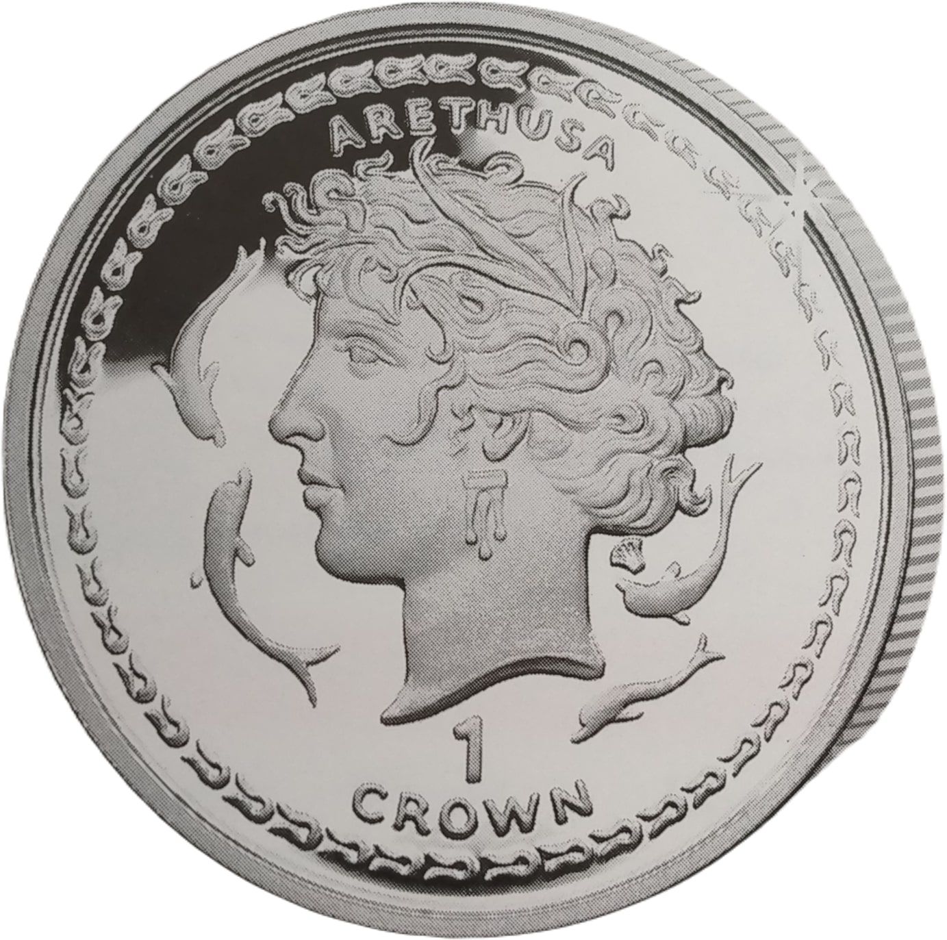 Gibraltar 1 Crown - Elizabeth II Arethusa; Silver Proof