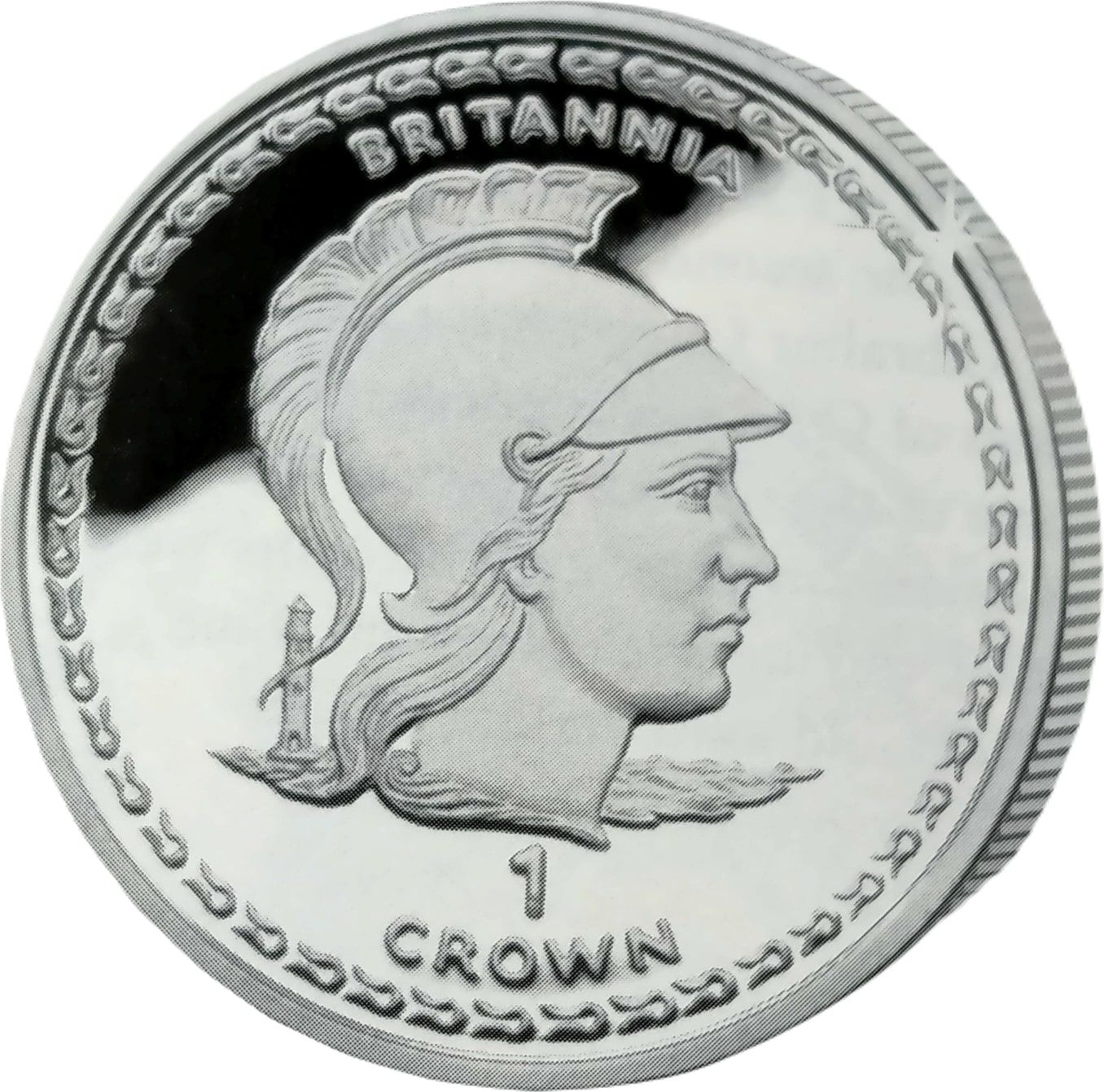 Gibraltar 1 Crown - Elizabeth II Britannia; Silver Proof