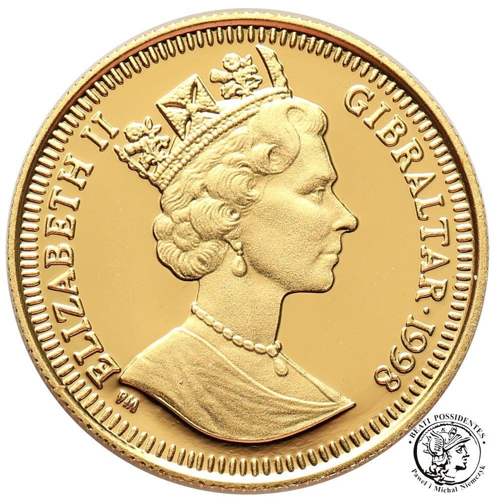 Gibraltar ⅒ Royal - Elizabeth II Kissing Cherubs obverse