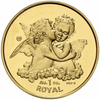 Gibraltar 1 Royal - Elizabeth II Kissing Cherubs
