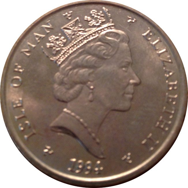 Isle of Man 2 Pounds - Elizabeth II PPG Indycar World Championship obverse