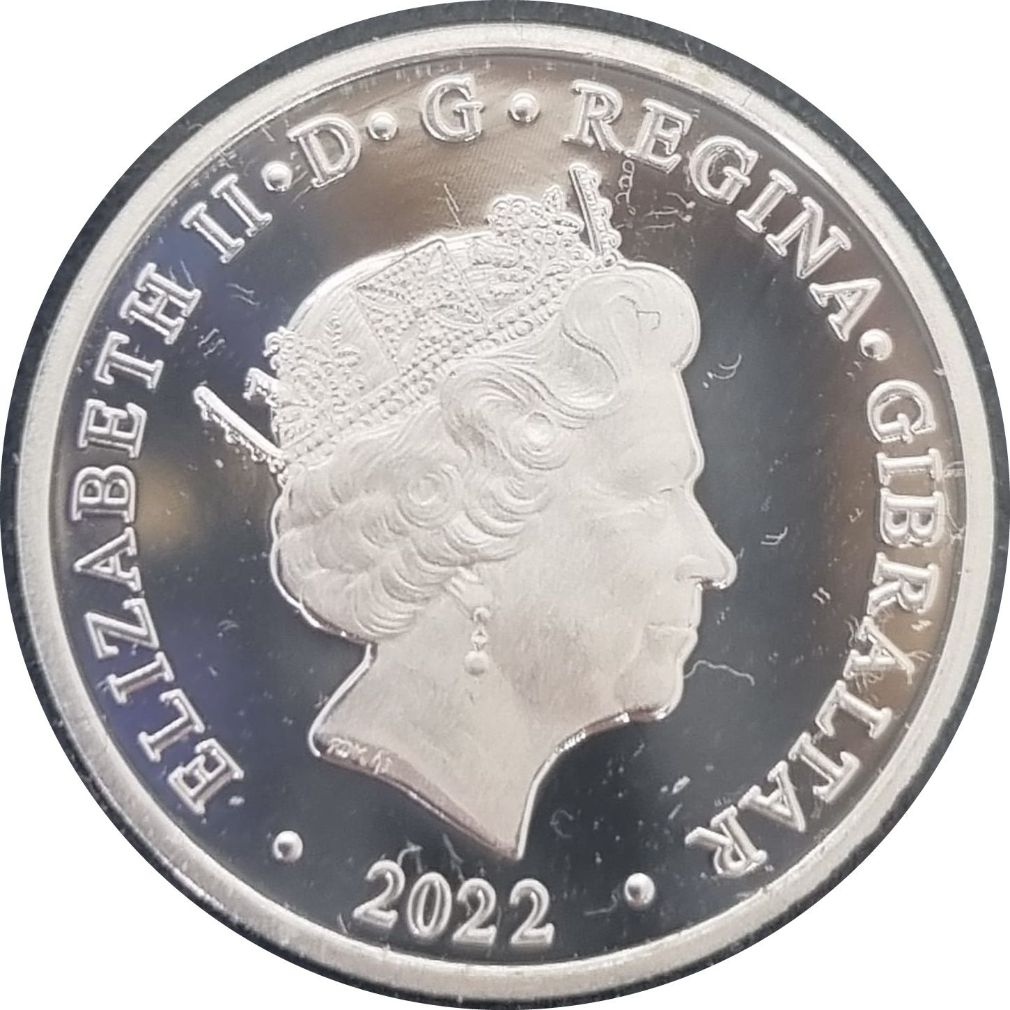 Gibraltar 1 Pound - Elizabeth II 150th Open Golf Championship obverse