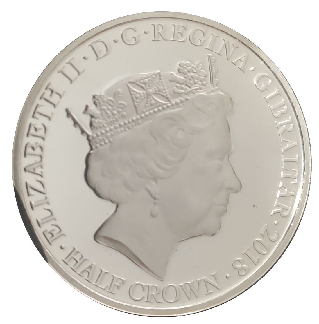 Gibraltar ½ Crown - Elizabeth II The Legend of St George obverse