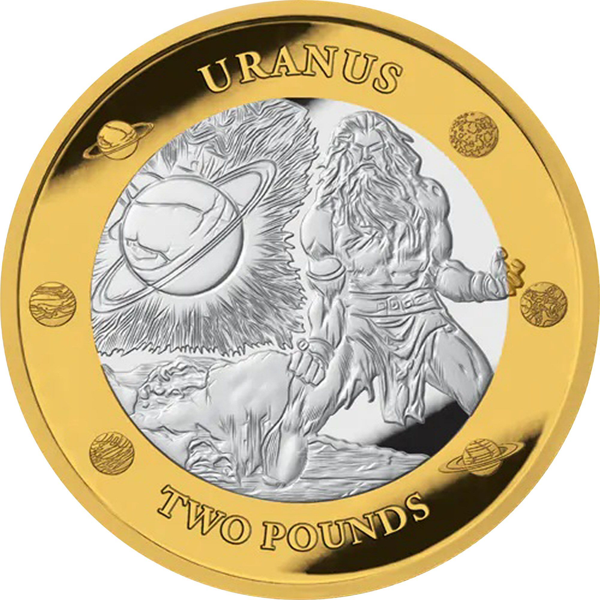 British Antarctic Territory 2 Pounds - Charles III Uranus Glacier reverse