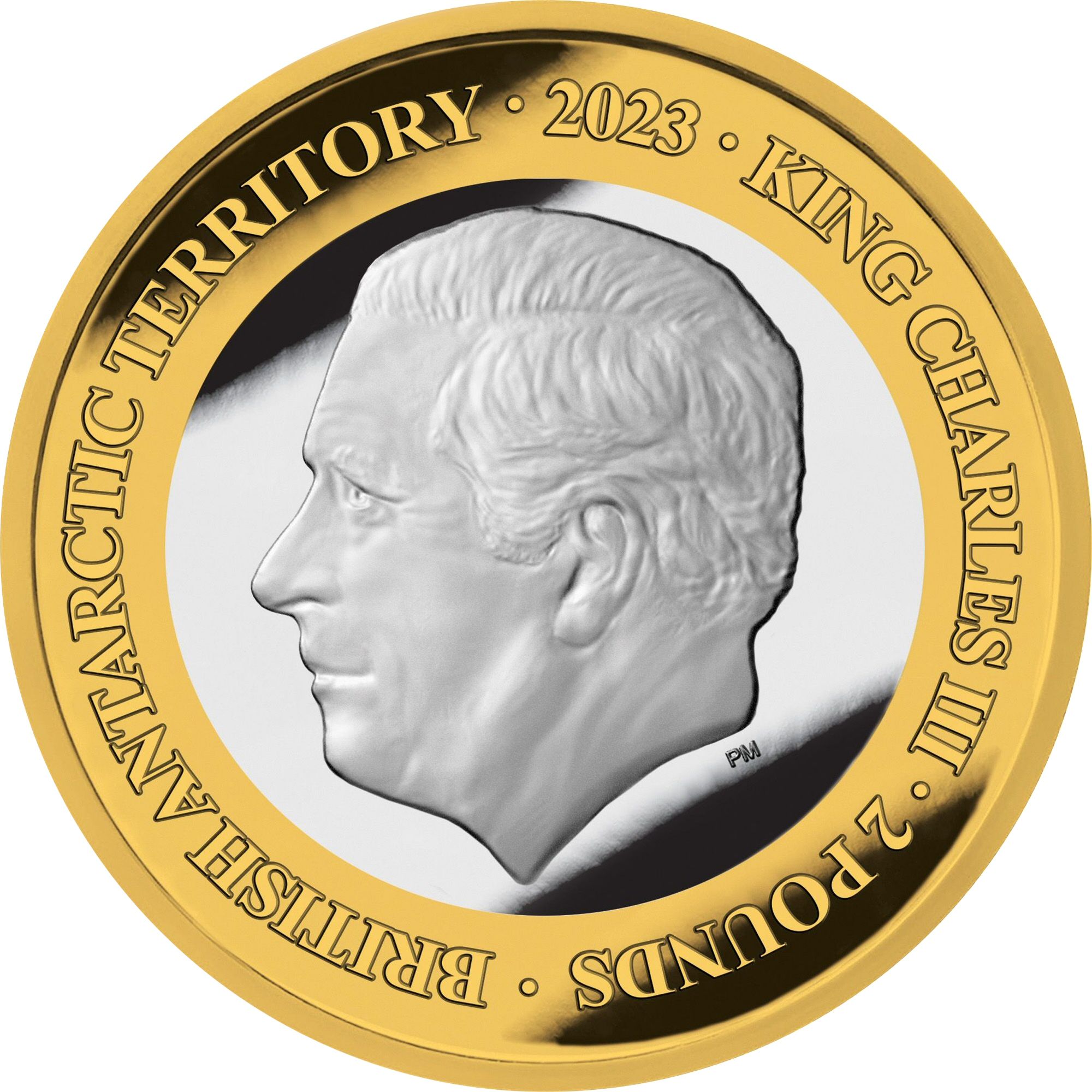 British Antarctic Territory 2 Pounds - Charles III Venus Glacier obverse