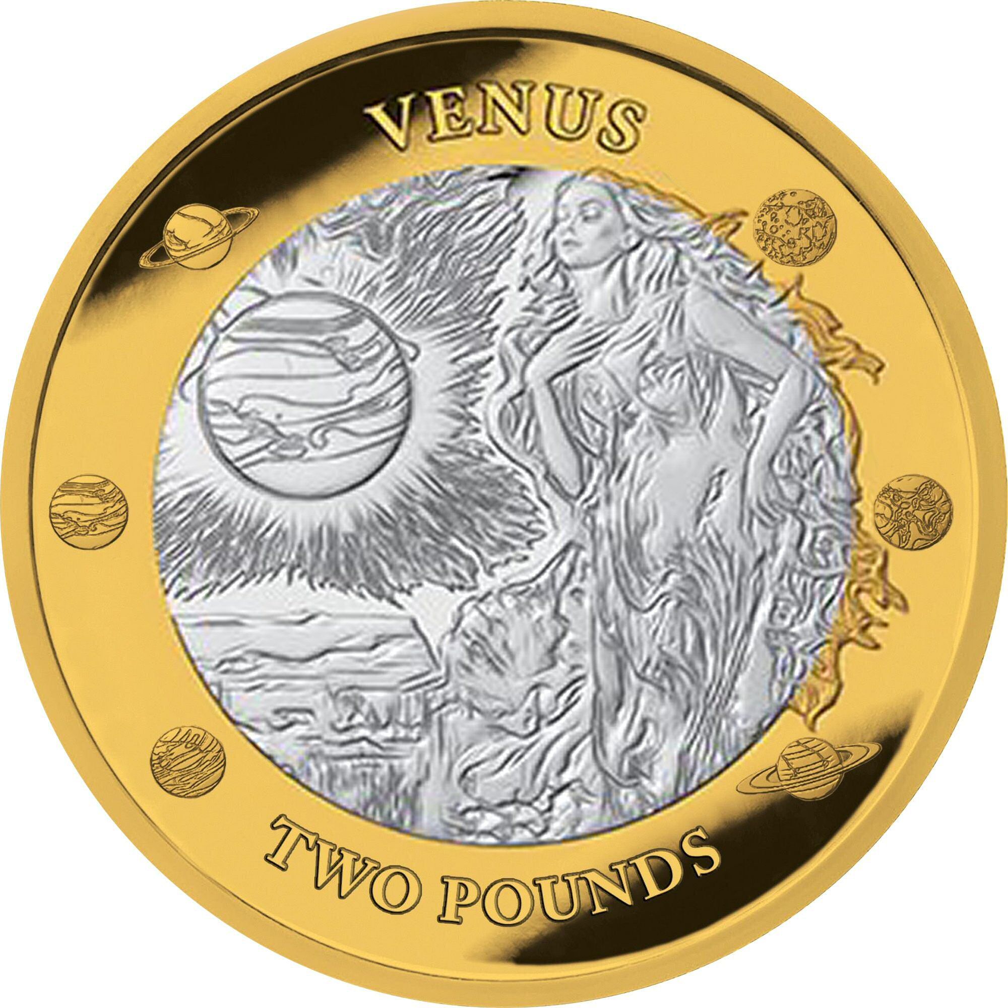 British Antarctic Territory 2 Pounds - Charles III Venus Glacier reverse