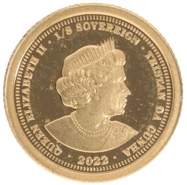 Tristan da Cunha ⅛ Sovereign - Elizabeth II death of Queen Elizabeth II obverse
