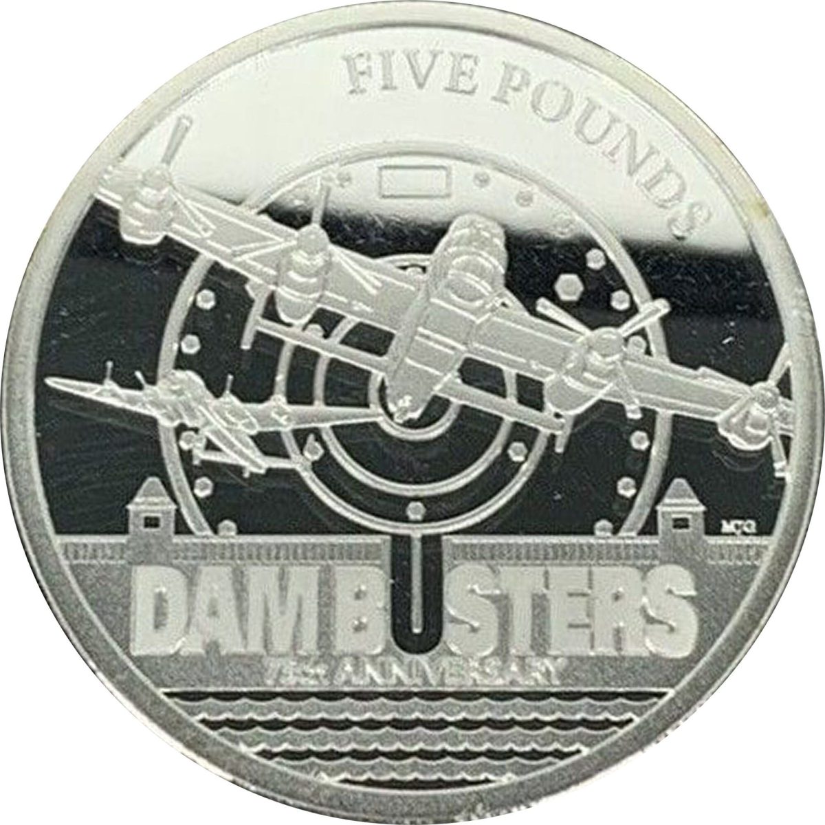 Alderney 5 Pounds - Elizabeth II Dambusters reverse