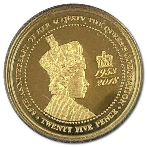 Alderney 25 Pence - Elizabeth II 65th Ann. Coronation
