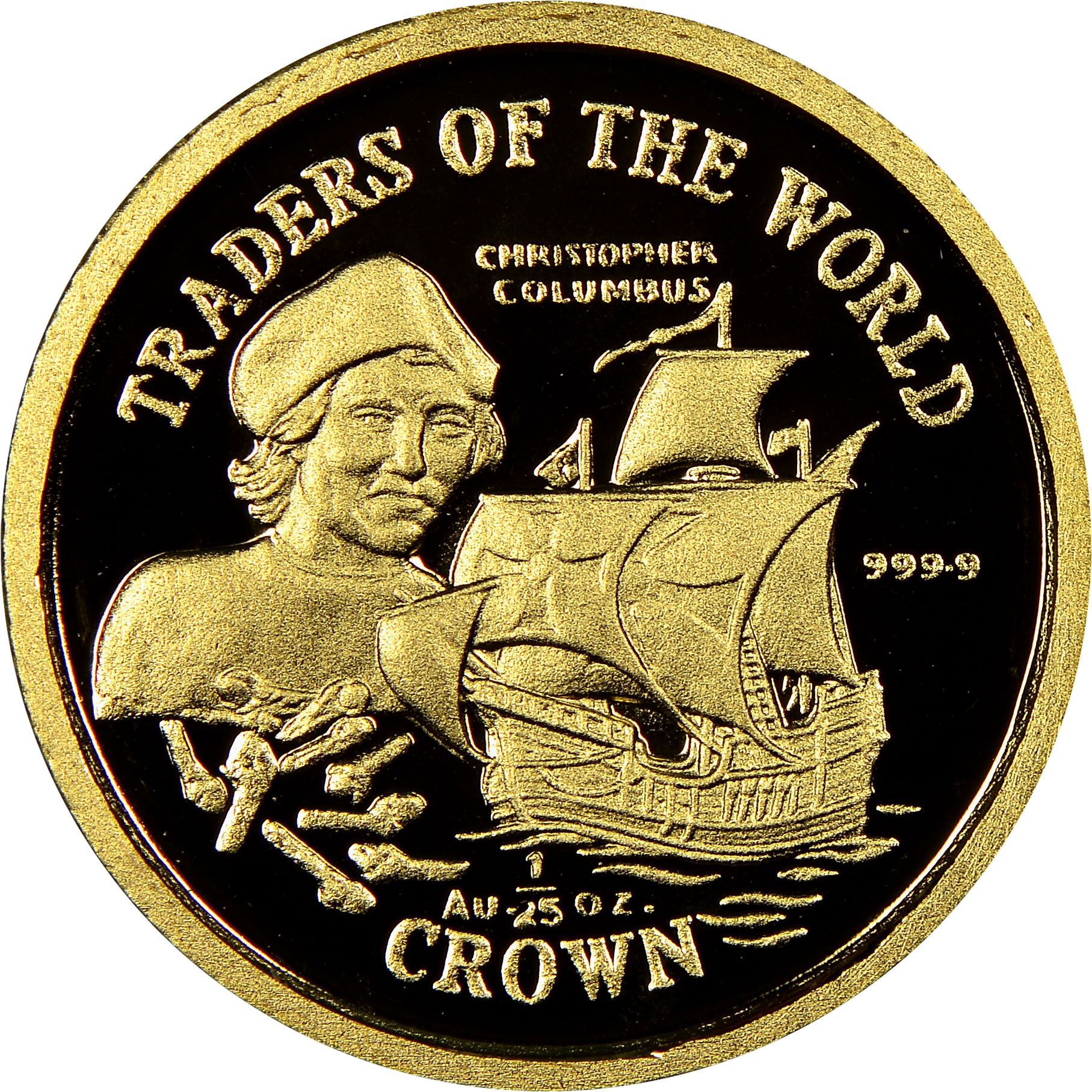 Gibraltar 1/25 Crown - Elizabeth II Christopher Columbus