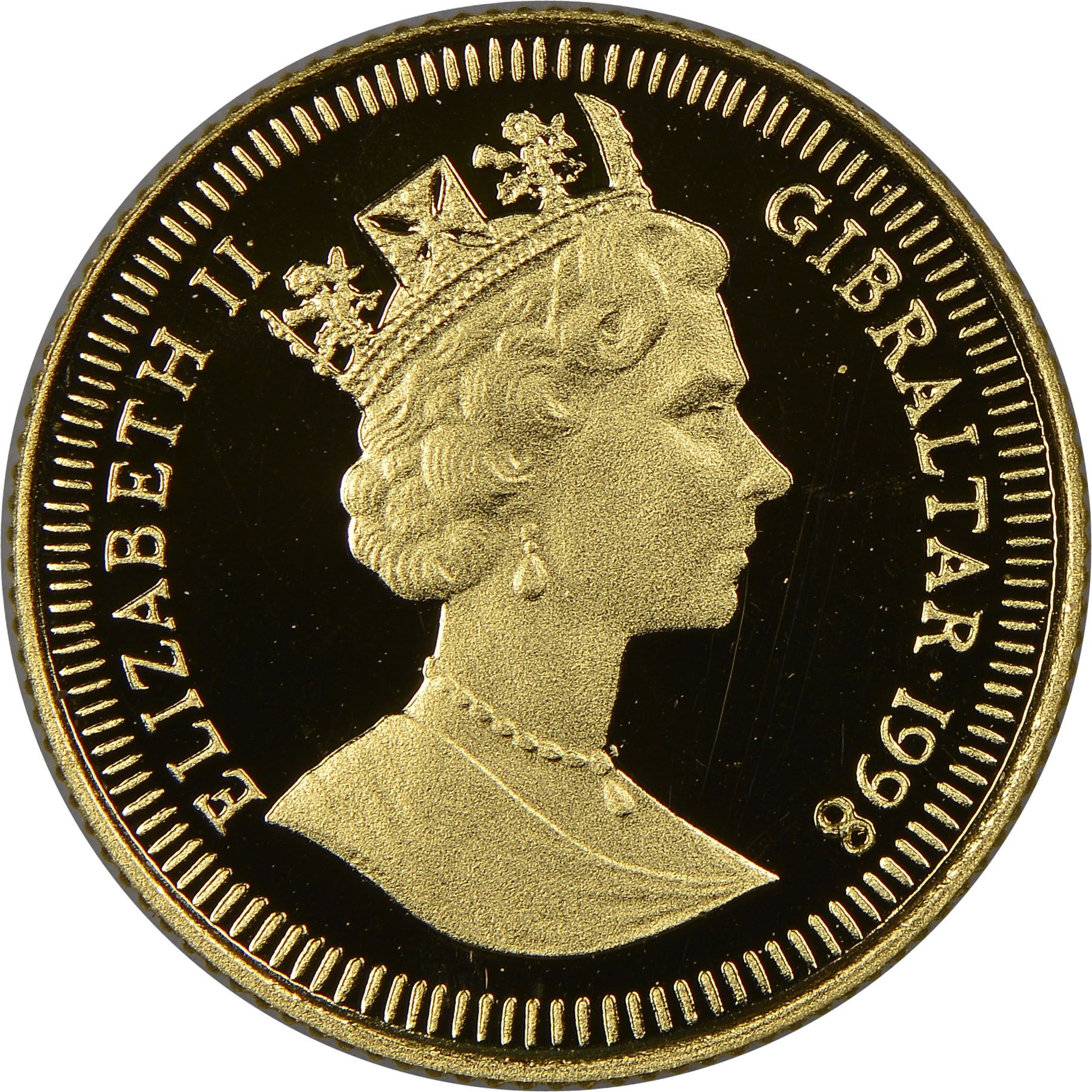 Gibraltar 1/25 Crown - Elizabeth II Hanseatic League nations obverse