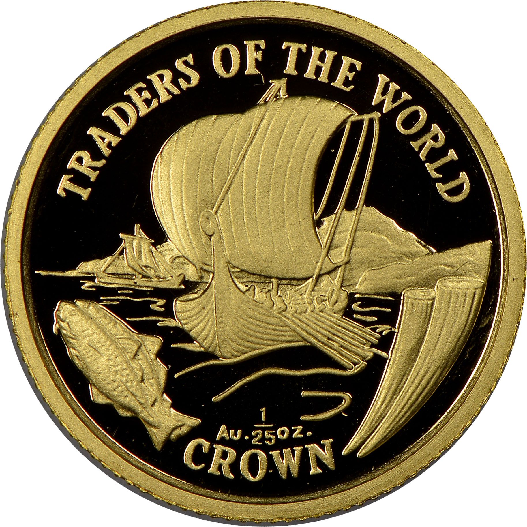 Gibraltar 1/25 Crown - Elizabeth II Viking Ship reverse
