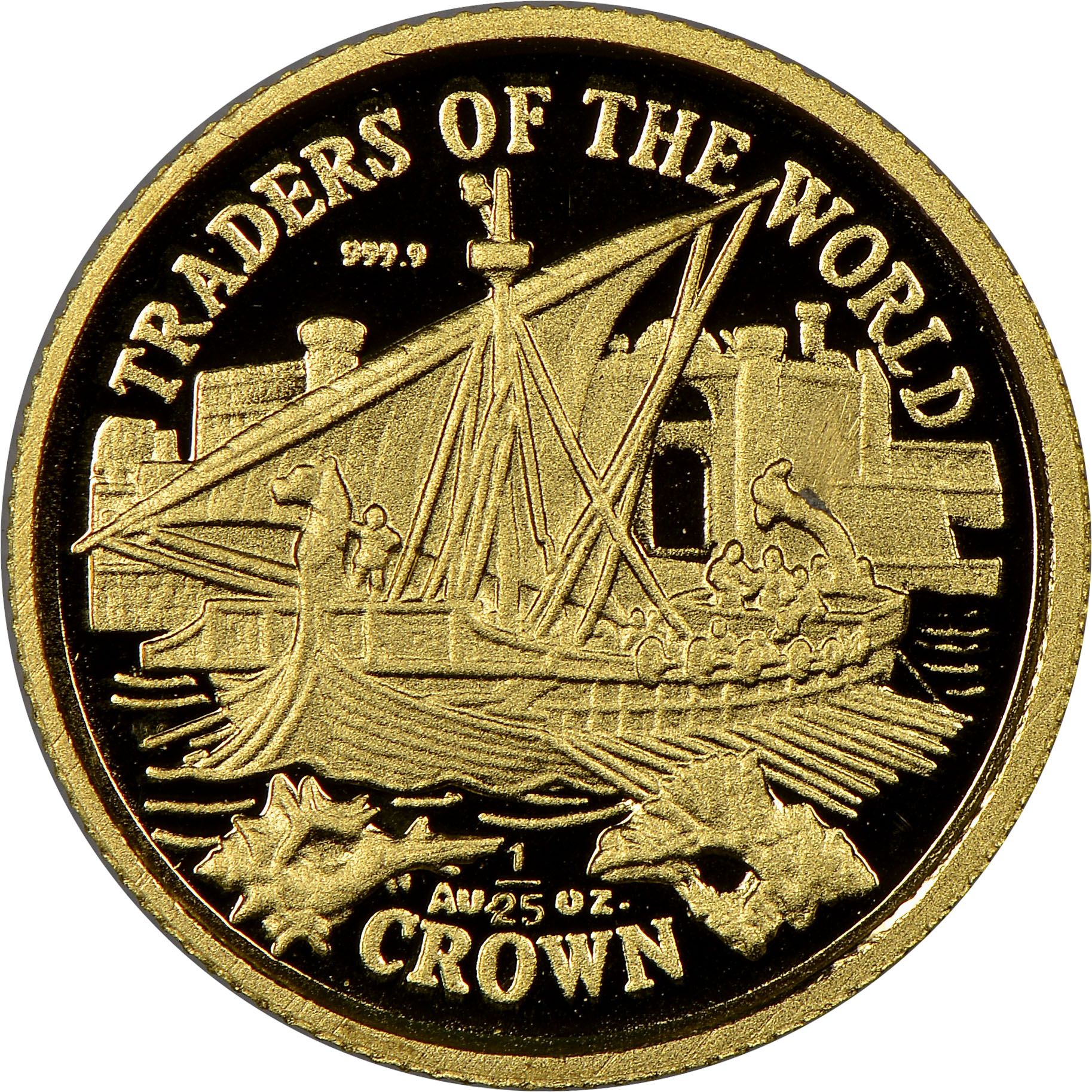 Gibraltar 1/25 Crown - Elizabeth II Phoenician Ship reverse