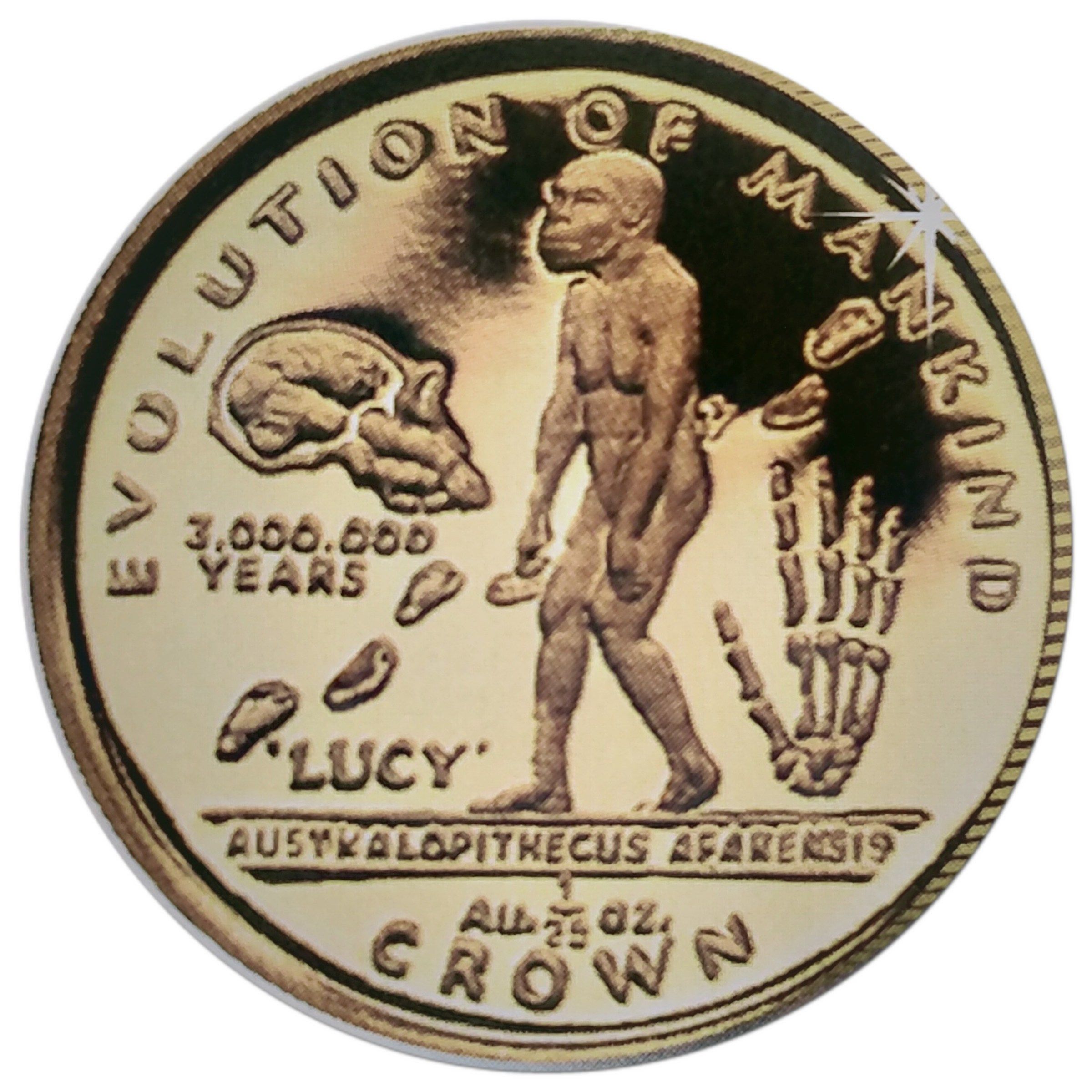 Gibraltar 1/25 Crown - Elizabeth II Australopithecus, Lucy