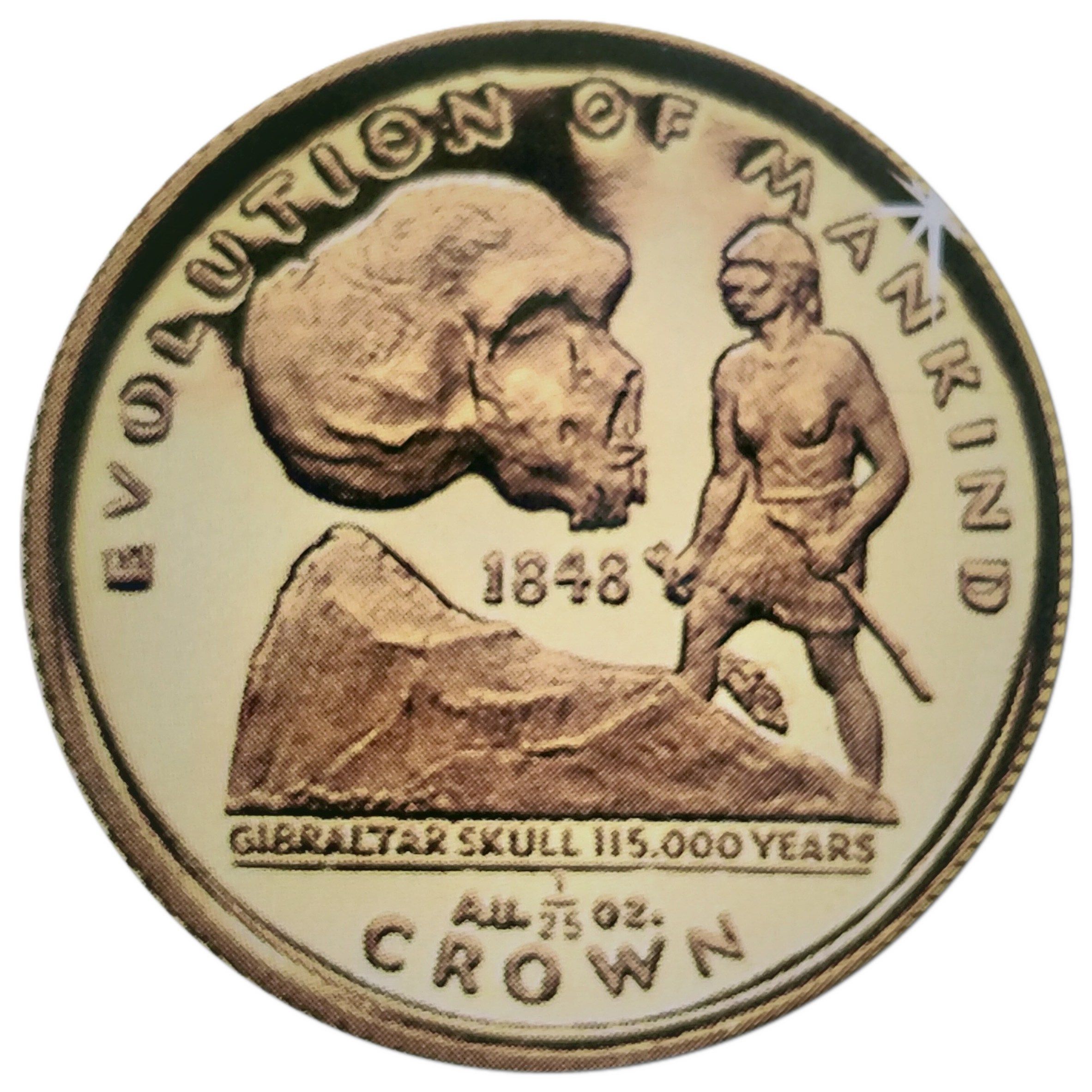 Gibraltar 1/25 Crown - Elizabeth II Gibraltar Skull