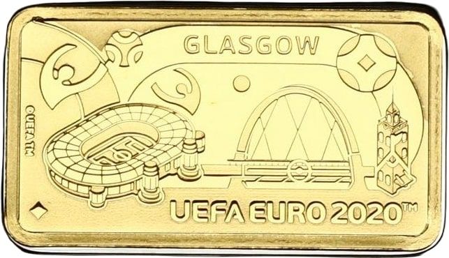 Gibraltar 1 Pound - Elizabeth II UEFA Euro 2020 - Glasgow reverse