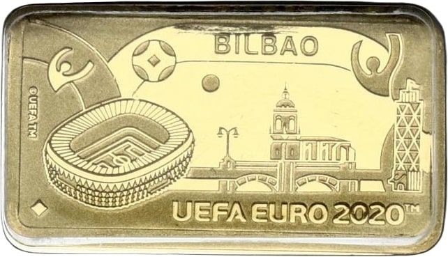 Gibraltar 1 Pound - Elizabeth II UEFA Euro 2020 - Bilbao reverse