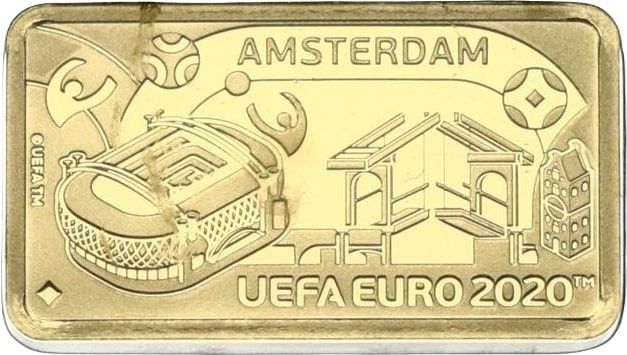 Gibraltar 1 Pound - Elizabeth II UEFA Euro 2020 - Amsterdam