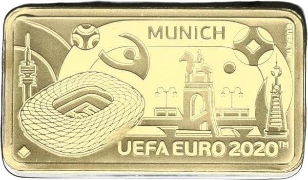 Gibraltar 1 Pound - Elizabeth II UEFA Euro 2020 - Munich reverse