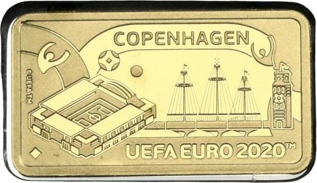 Gibraltar 1 Pound - Elizabeth II UEFA Euro 2020 - Copenhagen reverse