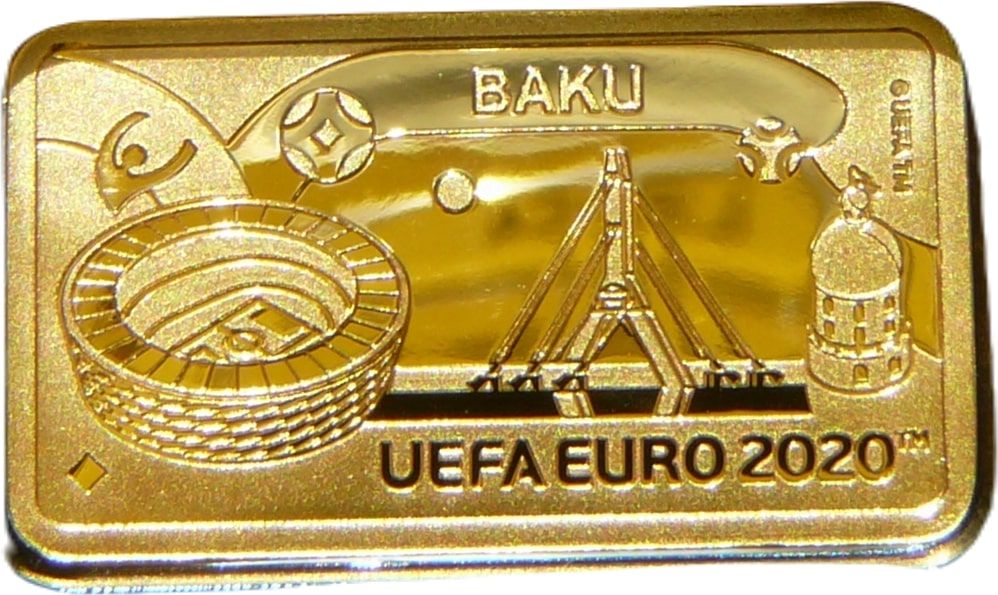 Gibraltar 1 Pound - Elizabeth II UEFA Euro 2020 - Baku reverse