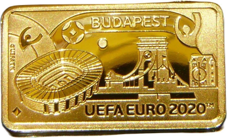 Gibraltar 1 Pound - Elizabeth II UEFA Euro 2020 - Budapest reverse