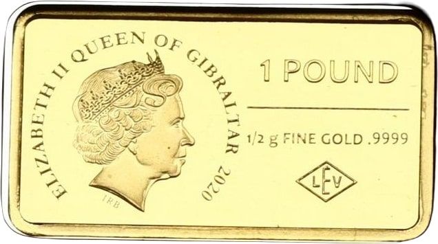 Gibraltar 1 Pound - Elizabeth II UEFA Euro 2020 - Dublin obverse