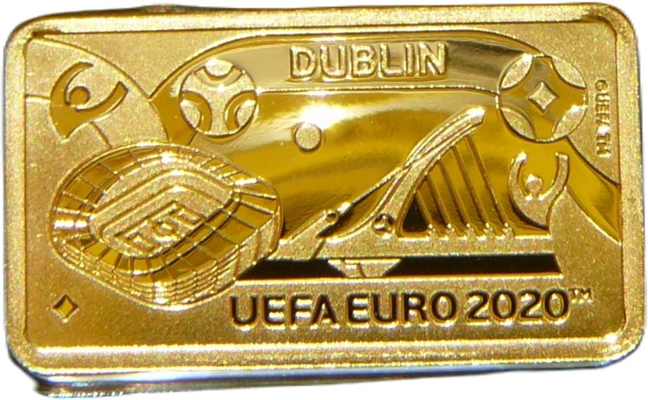 Gibraltar 1 Pound - Elizabeth II UEFA Euro 2020 - Dublin reverse