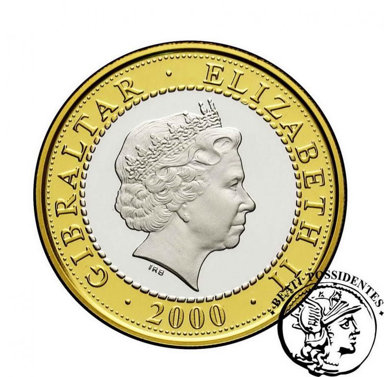 Gibraltar 2 Pounds - Elizabeth II The Cattle of Geryon; Silver Proof obverse