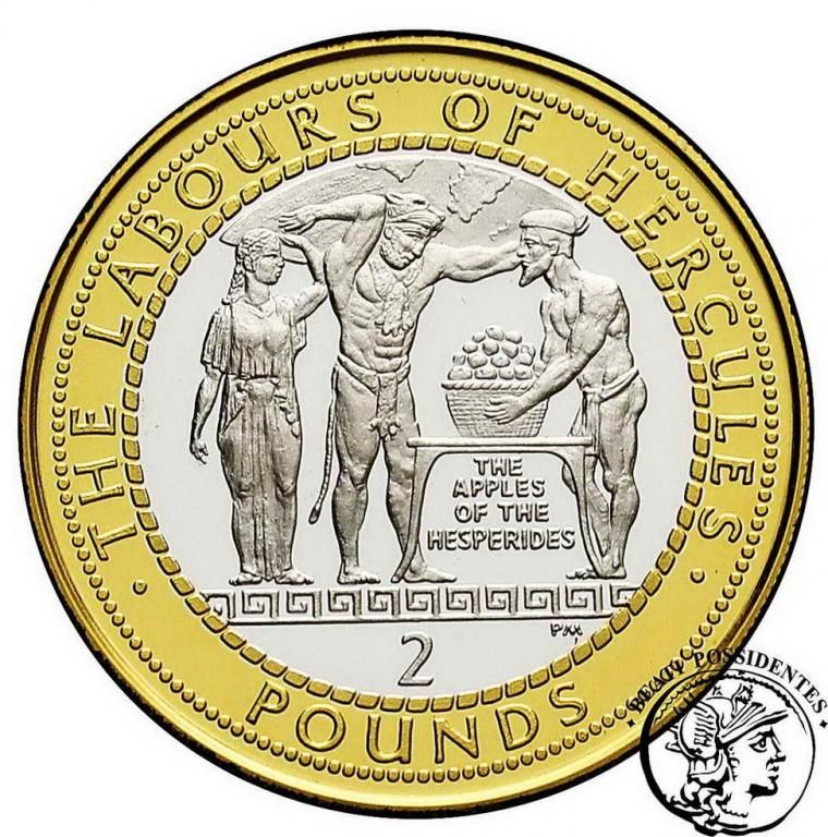 Gibraltar 2 Pounds - Elizabeth II The Apples of the Hesperides; Silver Proof