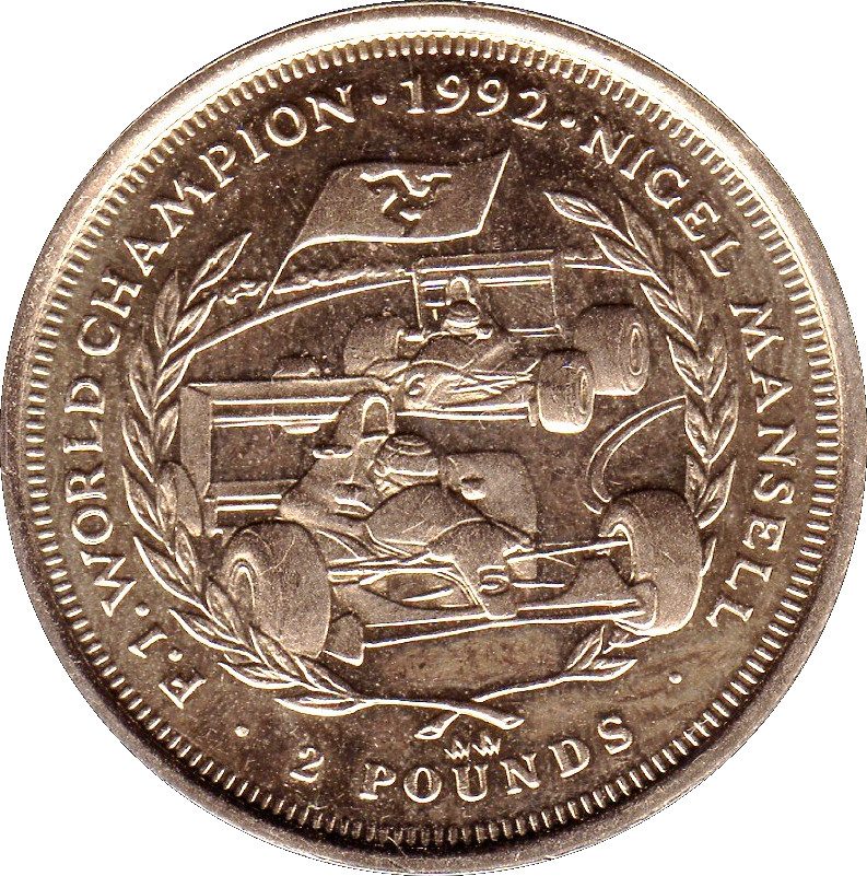 Isle of Man 2 Pounds - Elizabeth II F1 World Champion