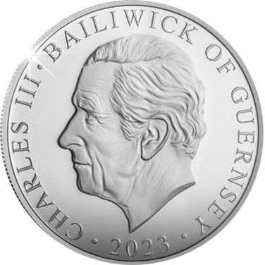 Guernsey 5 Pounds - Charles III Christopher Wren obverse