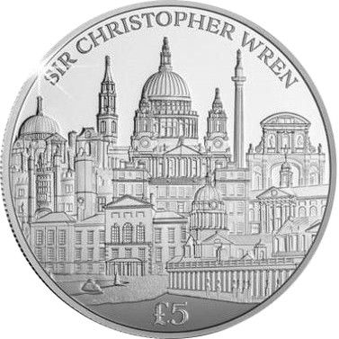 Guernsey 5 Pounds - Charles III Christopher Wren