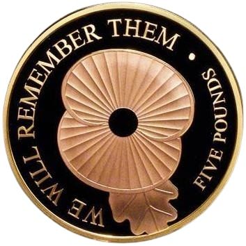 Jersey 5 Pounds - Elizabeth II We Will Remember Them; Gold Proof