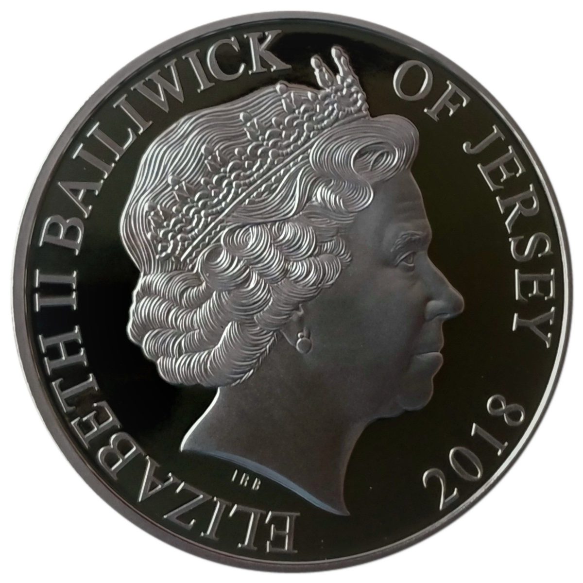 Jersey 5 Pounds - Elizabeth II 65th Anniversary of Coronation obverse